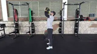 Clean to Reverse Lunge to Press Sandbag