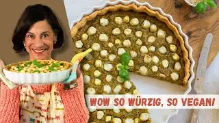 Spargel im Basilikumbett: Quiche – einfach vegan!
