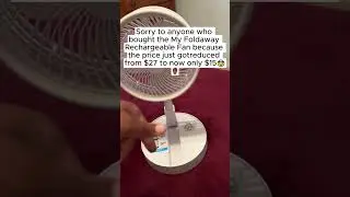Compact foldaway rechargeable fan #fan #foldawayfan