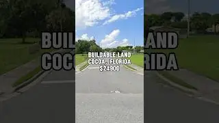 Buildable lot for sale in Cocoa, Florida for $24,900 #land #property #investing #cheap #fyp #viral