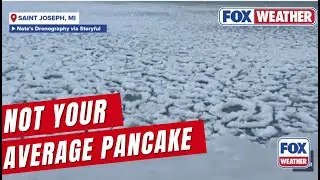 Rare Pancake Ice Forms On Lake Michigan Amid Arctic Chill