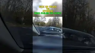 Pick up truck runs stop sign and crashes #ytshorts #shorts #youtubeshorts #driving #trucking