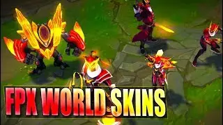 FPX FUNPLUS PHOENIX 2019 WORLD Skins Preview - Lee Vayne Tresh Malphite Gangplank League of Legends