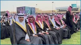 جانب من رعاية الأمير فيصل بن مشعل حفل تخريج أكثر من 12 ألف طالب وطالبة من جامعة القصيم.#واس