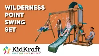 Wilderness Point Swing Set I KidKraft Wooden Outdoor Swing Sets