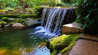 Chill Piano Music 🎼 with Natural Waterfall 🌊 for Peaceful Sleep and Evening Calm