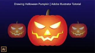 How to Draw Halloween Pumpkin - Adobe Illustrator Tutorial