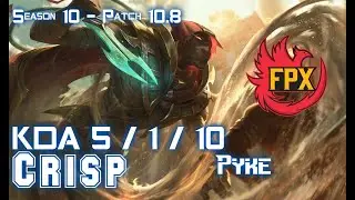 FPX Crisp PYKE vs SETT Support - Patch 10.8 KR Ranked