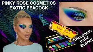 PINKY ROSE COSMETICS EXOTIC PEACOCK PALETTE REVIEW, SWATCHES, TUTORIAL