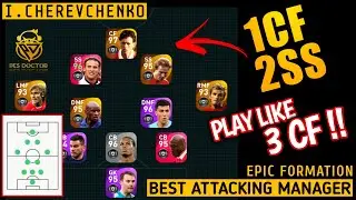 PLAY LIKE 3 CF MANAGER | CHEREVCHENKO MANAGER REVIEW PES 2021 MOBILE | BEST ATTACKING MANAGER