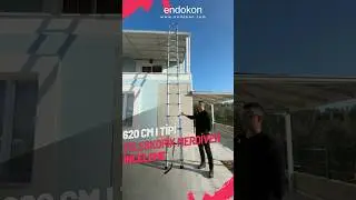 Endokon 620 cm. - 16 Basamaklı Teleskopik Al&uuml;minyum Merdiven - I Tipi Uzayan Merdiven &Uuml;r&uuml;n İnceleme