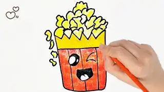 How to draw a popcorn bucket || Artsyfariha