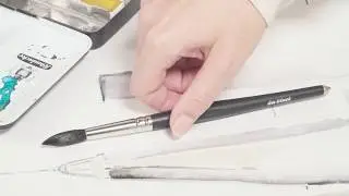 da Vinci Modern Watercolour brush with Ethergraf &reg; metalpoint tip Series 599
