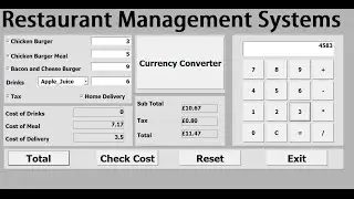 Excel VBA Restaurant Management Systems - Full Tutorial