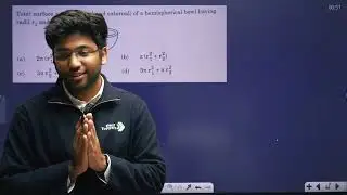 Total surface area (int and ext)of a hemispherical bowl haivng radii r1 and r2(r2greater thanr1)