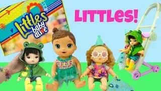 Baby Alive Littles Unboxing Stroller and Carry and Go Squad plus Little Style Frog Raincoat