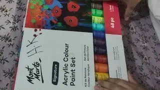 Mont Marte 48 piece acrylic painting review unboxing 😍😍