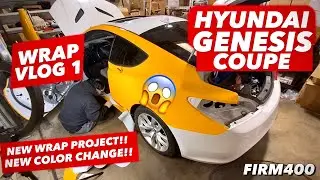 HYUNDAI GENESIS COUPE AVERY GLOSS DARK YELLOW COLOR CHANGE VLOG 1