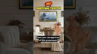 FREE Gold Frame TV Art 4K | Animal TV Screensavers #frametvart #goldframeart #nomusicscreensaver