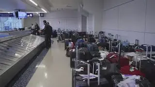 Airlines getting back on track after Dallas winter storm, but baggage claim is still backed up