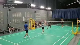 BILLY / RAYMOND vs DAUD / YULIAN - Ganteng Badminton Club - Men's Double Match