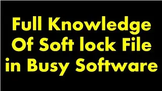 Full Knowledge Of Soft lock File in Busy Software