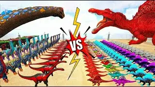 Ark Dinosaur Deathrun Vs Indoraptor Vs Spider T-rex - Ark Creature Survival Evolved