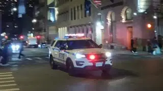 [NYPD] Police Patrol Car New York Police Department responding / FuSTW Polizei New York City
