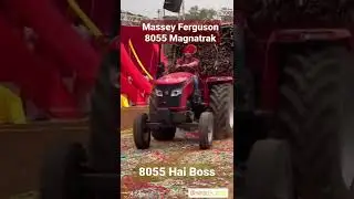 8055 Massey Ferguson Magnatrack #Tractor #SugarcaneTrolley #Demo #Shorts