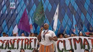 Demo at COP28 in Dubai calls for cease-fire in Gaza, in first UAE protest in support of Palestinians
