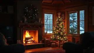 Cozy Christmas Night | Campfire ASMR Sounds🌿 Relieve depression, calm and relax