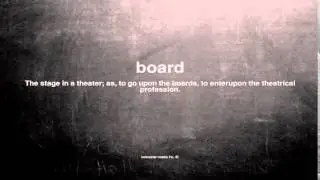 What does board mean