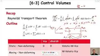 6:3 Conservation of Mass - Static, Moving and Deforming Control Volumes