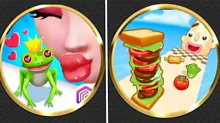 ✅Sandwich Runner 🆚 Frog Prince Rush | All Level iOS Android Gameplay Walkthrough NEW APK UPDATE