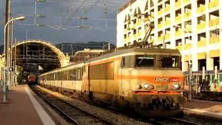 SNCF Corail Lun&eacute;a 4394 / 4894 Nice - Strasbourg / Luxembourg tract&eacute; par une BB22200 &agrave; Nice Ville