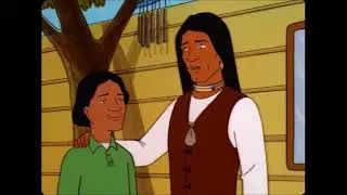 King of the hill Hank Rescues Dale from John redcorn & has a talk with him scene