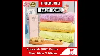Kids / Baby Towel Cotton (50cmx100cm) Colorful Towels | Tuala Baby Budak Kapas Berkualiti