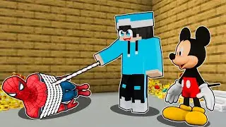 ماين كرافت لكن مسكنا سبايدر مان الحرامي !!؟ 😱🕸️