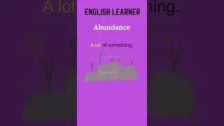 English Word - Abundance - Meaning With An Example #englishwords #english #abundance