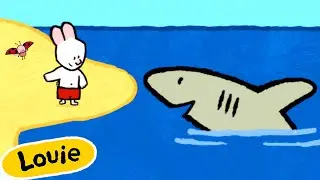 Louie, Draw Me A Shark 🎨 ✐ Drawing Videos For Kids ✐ | Cartoons for Kids