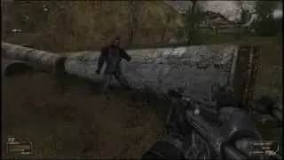 Очень прикольный глюк S.T.A.L.K.E.R Shadow of Chernobyl Complete 2009 Прикольный Глюк в Игре
