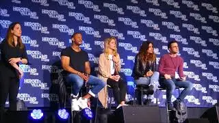 Arrow Heroes Panel (Rickards, Ramsey, Harkavy) at the Heroes & Villains Fan Fest London 2018 hvff