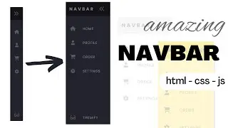 How to Create Navbar by Using (HTML - CSS - JS)