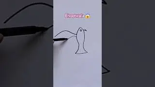 bhoot ka video 👹 dangerous ghost drawing #shorts #viralshort #drawing #bhoot #art
