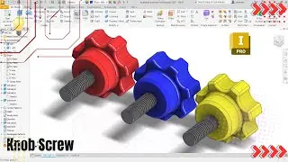 How to Model a Knob with Threaded Shaft in Autodesk Inventor