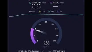 Kinetic by Windstream Internet speed test January 25 2025 7:47 PM EST