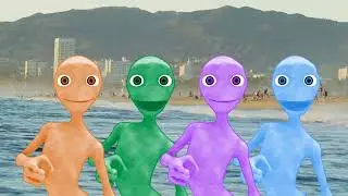 Multicolored Extraterrestrial Dance Spectacle Galactic Grooves Dancing Multicolored Aliens! #shorts
