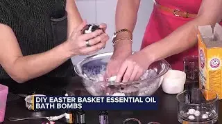 DIY Easter basket essential oil bath bombs