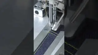 Automatic Pocket Setting Machine Back Pocket Sewing Perfect Stitches #Shorts