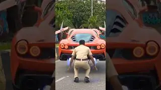 Police vs Future Ferrari 😱 #ai #future #ferrari #car #bmw #trending #shorts